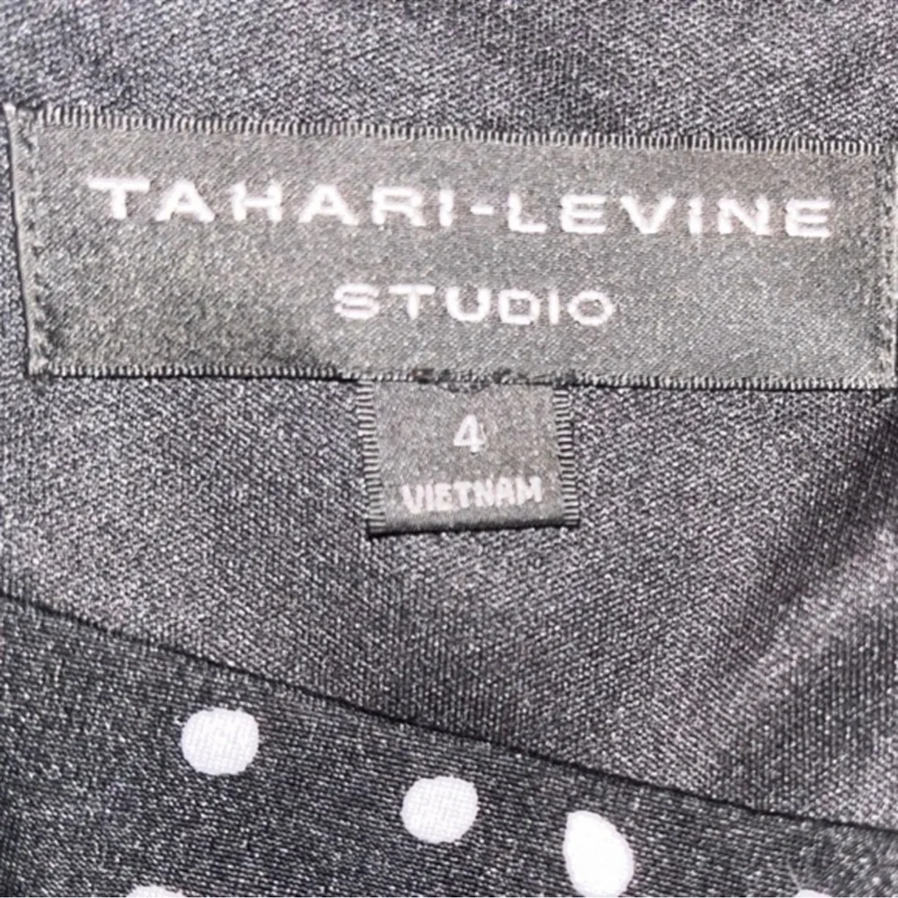 TAHARI ASL Dress Black & White Polka Dot Shift Chic Versatile Women’s Size 4 - Picture 2 of 16